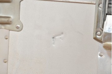 和製ヴィンテージ　昭和中期～後期　無骨な金具使いが魅力の船トランク　(R-085657)