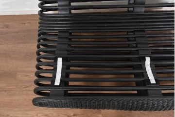 ヴィンテージ家具　籐(ラタン)　軽やかな曲線構造が魅力の2人掛けソファ　(R-085658)