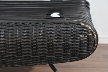 ヴィンテージ家具　籐(ラタン)　軽やかな曲線構造が魅力の2人掛けソファ　(R-085658)