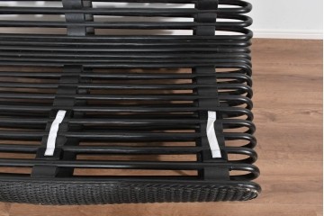 ヴィンテージ家具　籐(ラタン)　軽やかな曲線構造が魅力の2人掛けソファ　(R-085658)