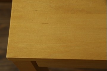 中古　美品　杉工場　木と風シリーズ　メープル材　直線的なデザインが美しいデスク・チェア・デスクワゴンの3点セット　定価約15万円　(R-085660)