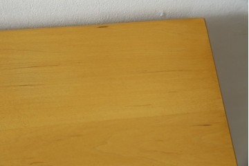 中古　美品　杉工場　木と風シリーズ　メープル材　直線的なデザインが美しいデスク・チェア・デスクワゴンの3点セット　定価約15万円　(R-085660)