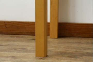 中古　美品　杉工場　木と風シリーズ　メープル材　直線的なデザインが美しいデスク・チェア・デスクワゴンの3点セット　定価約15万円　(R-085660)