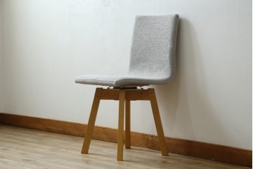 中古　美品　杉工場　木と風シリーズ　メープル材　直線的なデザインが美しいデスク・チェア・デスクワゴンの3点セット　定価約15万円　(R-085660)