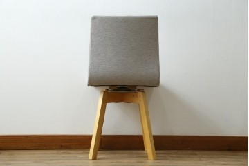 中古　美品　杉工場　木と風シリーズ　メープル材　直線的なデザインが美しいデスク・チェア・デスクワゴンの3点セット　定価約15万円　(R-085660)