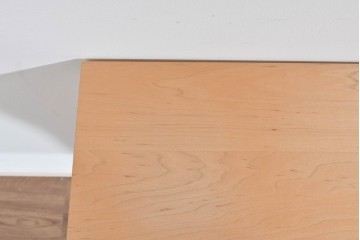 中古　美品　杉工場　木と風シリーズ　メープル材　直線的なデザインが美しいデスク・チェア・デスクワゴンの3点セット　定価約15万円　(R-085660)