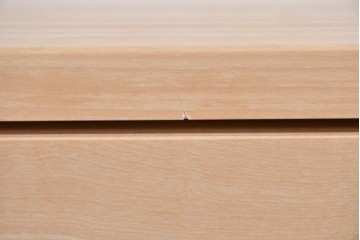 中古　美品　杉工場　木と風シリーズ　メープル材　直線的なデザインが美しいデスク・チェア・デスクワゴンの3点セット　定価約15万円　(R-085660)