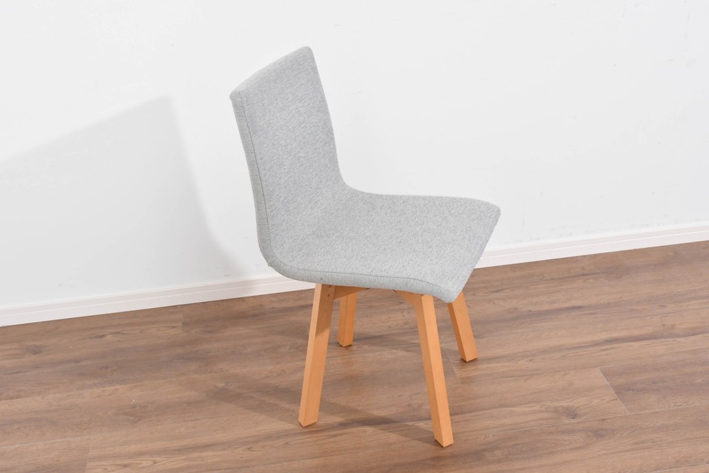 中古　美品　杉工場　木と風シリーズ　メープル材　直線的なデザインが美しいデスク・チェア・デスクワゴンの3点セット　定価約15万円　(R-085660)