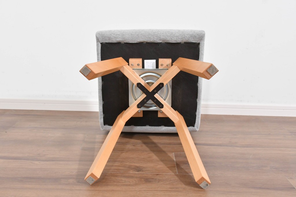 中古　美品　杉工場　木と風シリーズ　メープル材　直線的なデザインが美しいデスク・チェア・デスクワゴンの3点セット　定価約15万円　(R-085660)