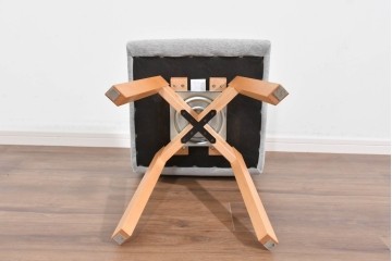 中古　美品　杉工場　木と風シリーズ　メープル材　直線的なデザインが美しいデスク・チェア・デスクワゴンの3点セット　定価約15万円　(R-085660)