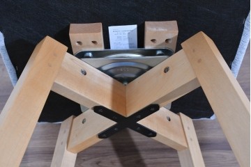 中古　美品　杉工場　木と風シリーズ　メープル材　直線的なデザインが美しいデスク・チェア・デスクワゴンの3点セット　定価約15万円　(R-085660)