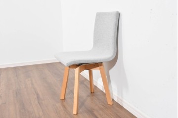 中古　美品　杉工場　木と風シリーズ　メープル材　直線的なデザインが美しいデスク・チェア・デスクワゴンの3点セット　定価約15万円　(R-085660)