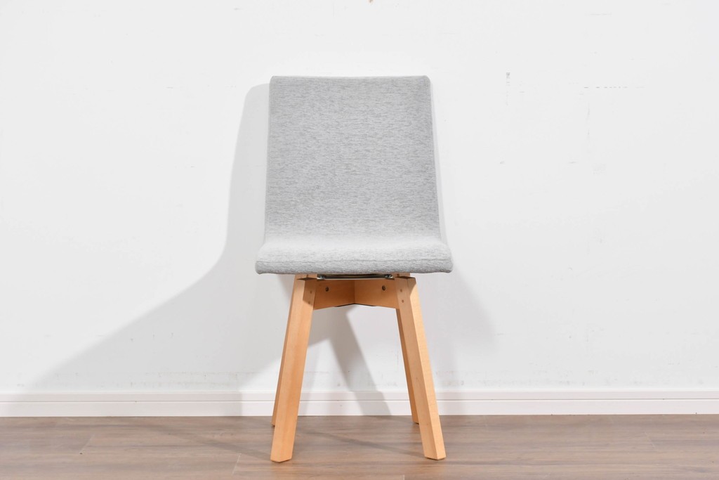 中古　美品　杉工場　木と風シリーズ　メープル材　直線的なデザインが美しいデスク・チェア・デスクワゴンの3点セット　定価約15万円　(R-085660)