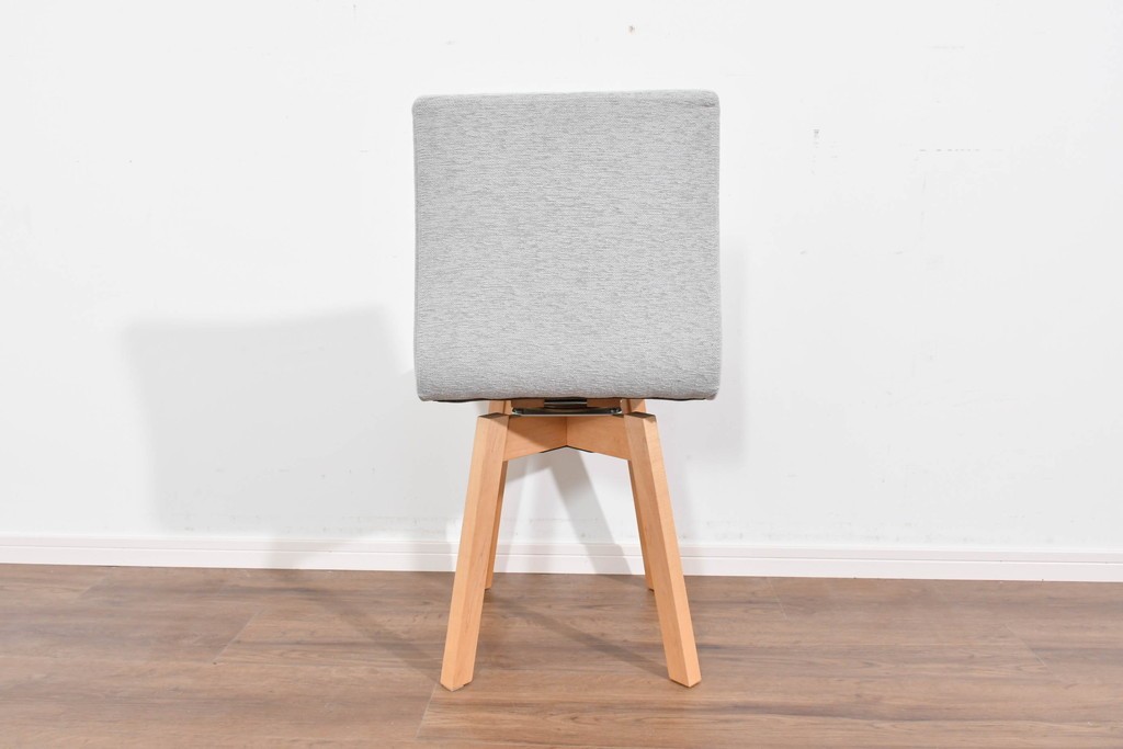 中古　美品　杉工場　木と風シリーズ　メープル材　直線的なデザインが美しいデスク・チェア・デスクワゴンの3点セット　定価約15万円　(R-085660)