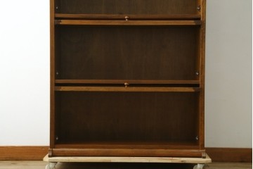 中古　美品　三越家具　COUNTRY HOUSE(カントリーハウス)　Brugge(ブルージュ)　フラップ扉の4段ブックケース　(R-085663)