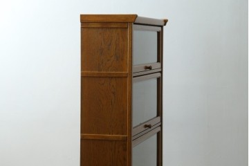 中古　美品　三越家具　COUNTRY HOUSE(カントリーハウス)　Brugge(ブルージュ)　フラップ扉の4段ブックケース　(R-085663)