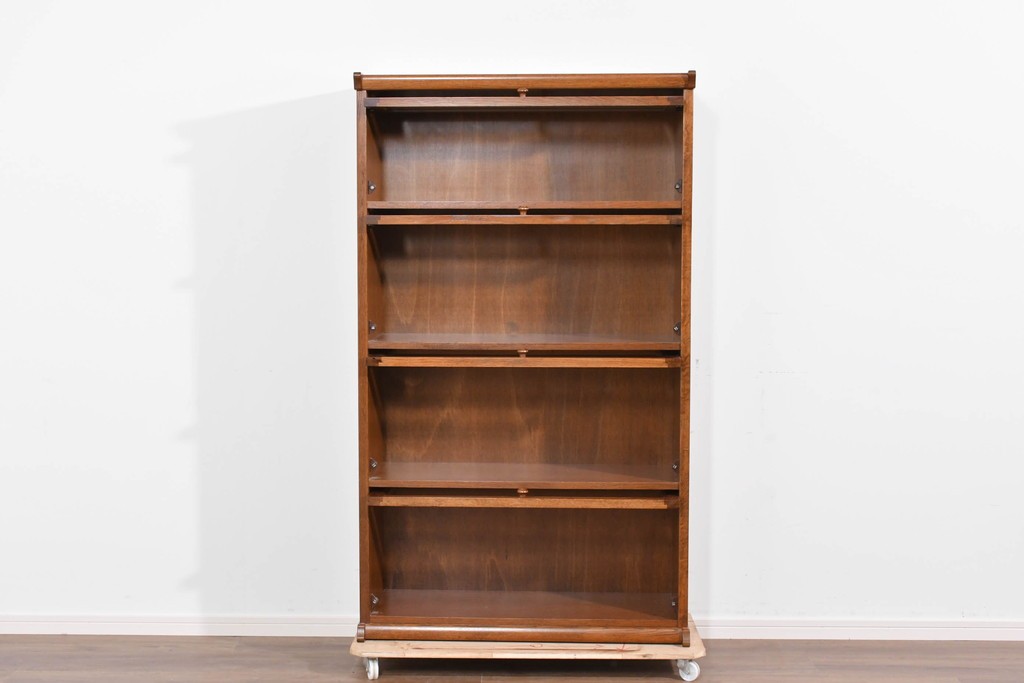 中古　美品　三越家具(現カントリーハウス)　Brugge(ブルージュ)　フラップ扉の4段ブックケース　(R-085663)