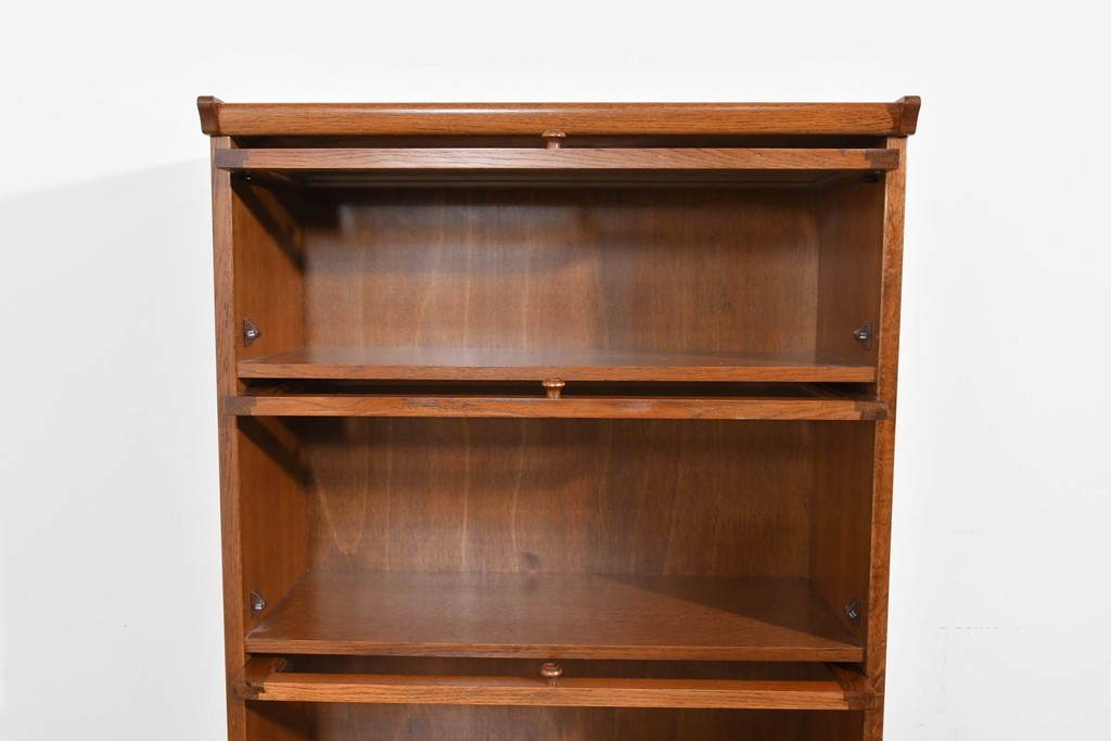 中古　美品　三越家具(現カントリーハウス)　Brugge(ブルージュ)　フラップ扉の4段ブックケース　(R-085663)