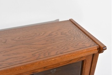 中古　美品　三越家具(現カントリーハウス)　Brugge(ブルージュ)　フラップ扉の4段ブックケース　(R-085663)