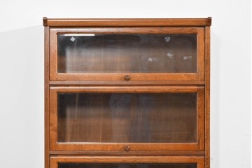 中古　美品　三越家具(現カントリーハウス)　Brugge(ブルージュ)　フラップ扉の4段ブックケース　(R-085663)