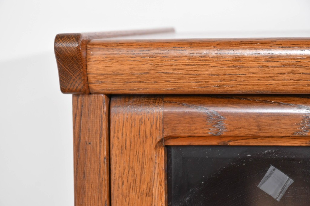 中古　美品　三越家具(現カントリーハウス)　Brugge(ブルージュ)　フラップ扉の4段ブックケース　(R-085663)