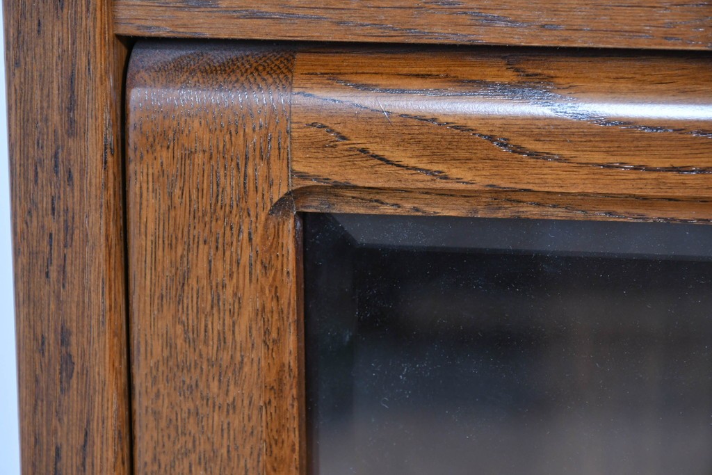 中古　美品　三越家具(現カントリーハウス)　Brugge(ブルージュ)　フラップ扉の4段ブックケース　(R-085663)