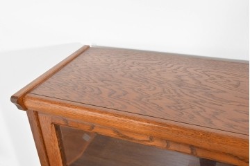 中古　美品　三越家具(現カントリーハウス)　Brugge(ブルージュ)　フラップ扉の4段ブックケース　(R-085663)