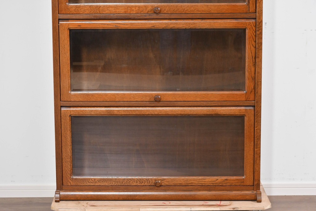 中古　美品　三越家具(現カントリーハウス)　Brugge(ブルージュ)　フラップ扉の4段ブックケース　(R-085663)