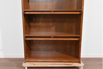 中古　美品　三越家具(現カントリーハウス)　Brugge(ブルージュ)　フラップ扉の4段ブックケース　(R-085663)