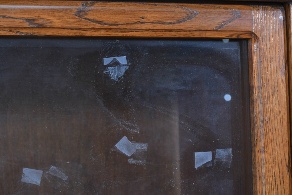 中古　美品　三越家具(現カントリーハウス)　Brugge(ブルージュ)　フラップ扉の4段ブックケース　(R-085663)