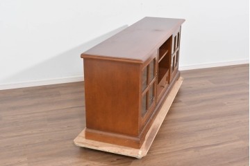 中古　希少!!　イタリア家具　Italia Bútor　ガラス扉の造形が美しいテレビボード　(R-085664)