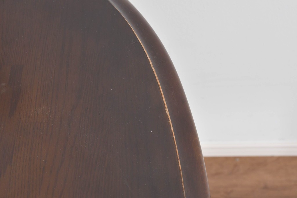 中古　飛騨産業　キツツキマーク　穂高シリーズ　ナラ材　木目の美しさと落ち着いた風合いが楽しめるエクステンションテーブル　(R-085669)