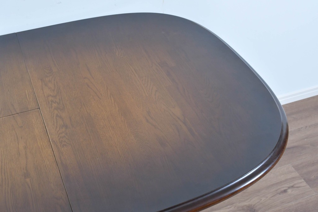 中古　飛騨産業　キツツキマーク　穂高シリーズ　ナラ材　木目の美しさと落ち着いた風合いが楽しめるエクステンションテーブル　(R-085669)