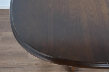 中古　飛騨産業　キツツキマーク　穂高シリーズ　ナラ材　木目の美しさと落ち着いた風合いが楽しめるエクステンションテーブル　(R-085669)