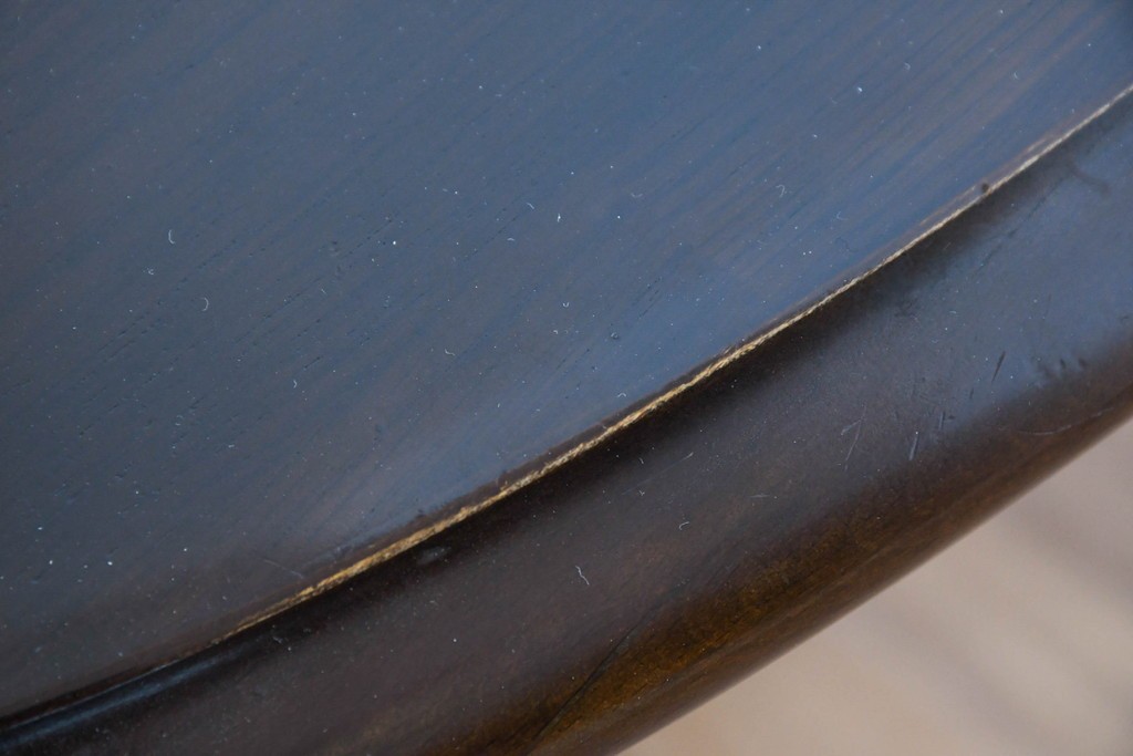 中古　飛騨産業　キツツキマーク　穂高シリーズ　ナラ材　木目の美しさと落ち着いた風合いが楽しめるエクステンションテーブル　(R-085669)