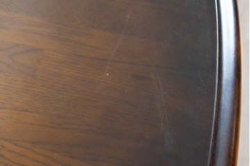 中古　飛騨産業　キツツキマーク　穂高シリーズ　ナラ材　木目の美しさと落ち着いた風合いが楽しめるエクステンションテーブル　(R-085669)