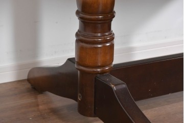 中古　飛騨産業　キツツキマーク　穂高シリーズ　ナラ材　木目の美しさと落ち着いた風合いが楽しめるエクステンションテーブル　(R-085669)