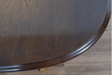 中古　飛騨産業　キツツキマーク　穂高シリーズ　ナラ材　木目の美しさと落ち着いた風合いが楽しめるエクステンションテーブル　(R-085670)