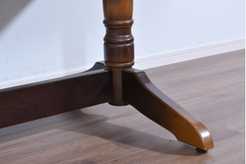 中古　飛騨産業　キツツキマーク　穂高シリーズ　ナラ材　木目の美しさと落ち着いた風合いが楽しめるエクステンションテーブル　(R-085670)