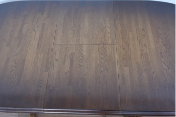 中古　飛騨産業　キツツキマーク　穂高シリーズ　ナラ材　木目の美しさと落ち着いた風合いが楽しめるエクステンションテーブル　(R-085670)