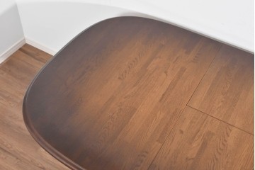 中古　飛騨産業　キツツキマーク　穂高シリーズ　ナラ材　木目の美しさと落ち着いた風合いが楽しめるエクステンションテーブル　(R-085670)