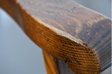 中古　三越家具(現カントリーハウス)　Brugge(ブルージュ)　クラシカルな草花文様のアームチェア2脚セット　(R-085671)