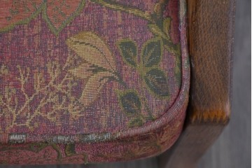 中古　三越家具(現カントリーハウス)　Brugge(ブルージュ)　クラシカルな草花文様のアームチェア2脚セット　(R-085671)