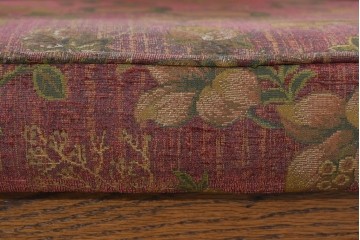 中古　三越家具(現カントリーハウス)　Brugge(ブルージュ)　クラシカルな草花文様のアームチェア2脚セット　(R-085671)