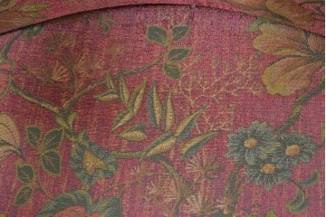 中古　三越家具(現カントリーハウス)　Brugge(ブルージュ)　クラシカルな草花文様のアームチェア2脚セット　(R-085671)