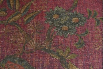 中古　三越家具(現カントリーハウス)　Brugge(ブルージュ)　クラシカルな草花文様のアームチェア2脚セット　(R-085671)