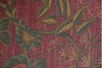 中古　三越家具(現カントリーハウス)　Brugge(ブルージュ)　クラシカルな草花文様のアームチェア2脚セット　(R-085671)