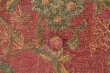 中古　三越家具(現カントリーハウス)　Brugge(ブルージュ)　クラシカルな草花文様のアームチェア2脚セット　(R-085671)