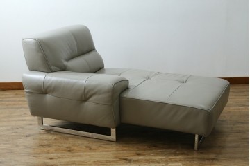 中古　美品　IDC大塚家具　L/S STYLISH-37(エルエススタイリッシュ37)　本革の上質な風合いが魅力のカウチソファ　定価約43万円　(R-085679)