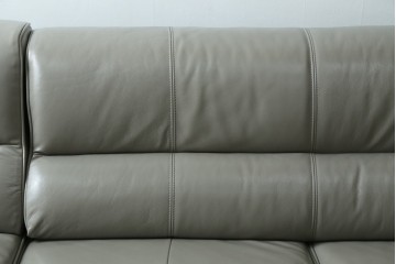 中古　美品　IDC大塚家具　L/S STYLISH-37(エルエススタイリッシュ37)　本革の上質な風合いが魅力のカウチソファ　定価約43万円　(R-085679)